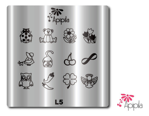 Placa De Carimbo De Unhas  Apipila L05 1