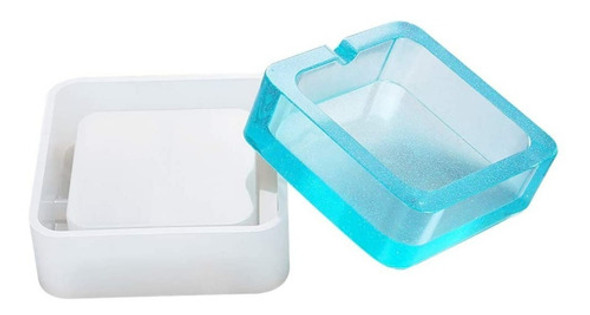 Molde De Silicona Para Resina Cenicero Cuadrado 9cm Cemento 1 Molde De Silicona Para Resina Cenicero Cuadrado 9cm Cemento 1