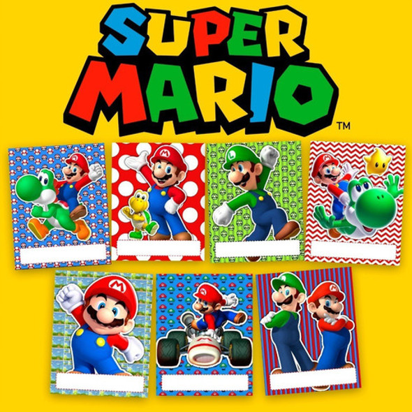 Kit Imprimible De 15 Carátula Separadores Mario Bros Dra 0