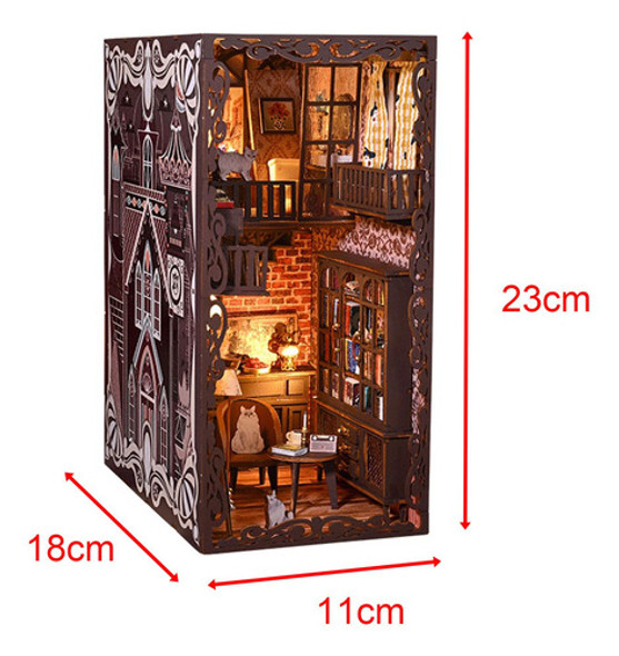 Diy Booknook Kits Booknook Estante Inserir Decoração 1