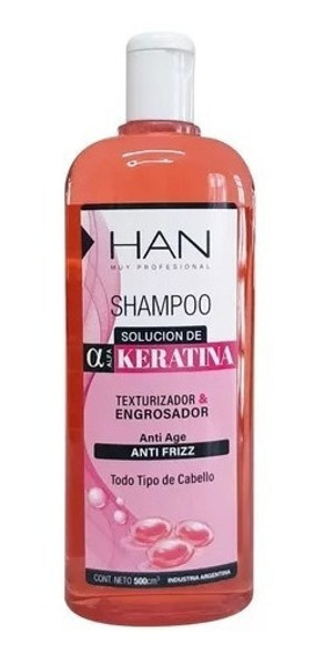 Shampoo Anti Frizz Anti Age Texturizador Keratina X 500 Han 0
