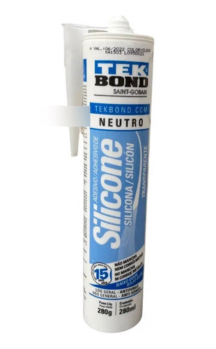 Silicona Transparente Neutro 280ml Tek Bond 0