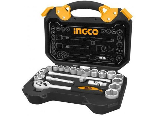 Juego De Dados Y Llave Crique Ingco 25 Pzas 1/2 Hkts12251 0