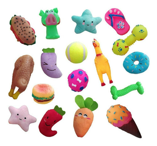 10 Brinquedos Pet Para Cães 5 Pelúcias + 5 Mordedores Top 0