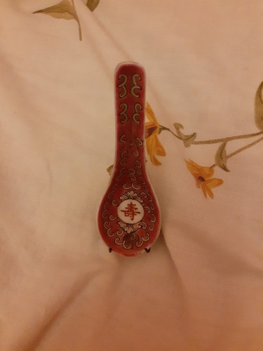 Cuchara De Porcelana Oriental 9 Centímetros De Longitud 0