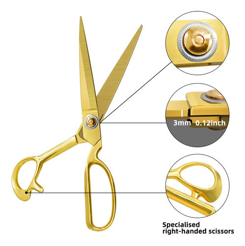 Tijeras Sastre Premium, Tijeras Tela Titanio Dorado, Tijeras 1