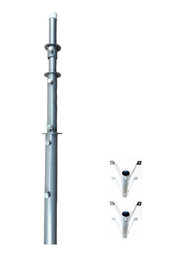 Torre Telescópica 9mts P/antenas Com Suporte Cavalete Cinza 0