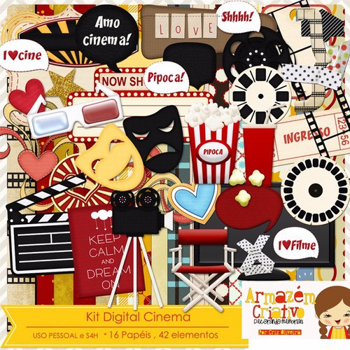 Kit Imprimible Cine Teatro Imagenes Clipart Cod806 0