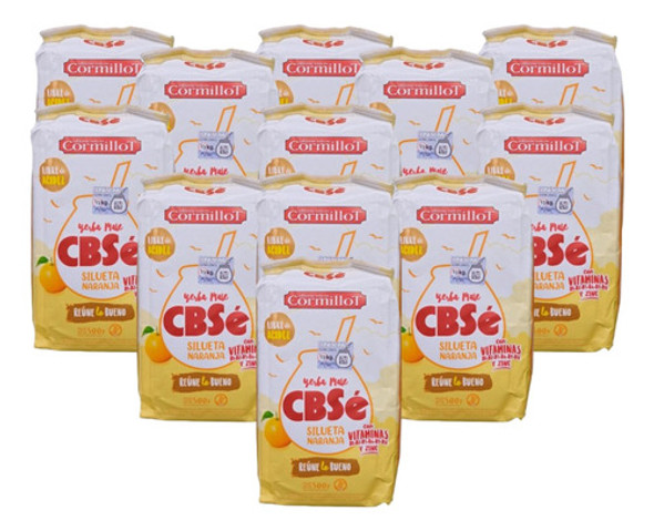 Pack X12 Paquete Yerba Cbse Silueta Naranja 500 Gr 0