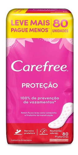 Protetor De Calcinha Com Fragrância 80 Unidades Carefree 0