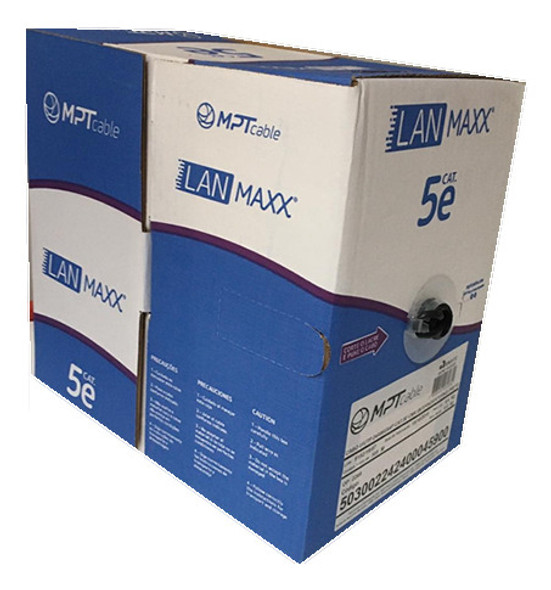 Cable Utp Cat 5e Exterior / Negro / 305mts / Cmx | Mpt Cable 0