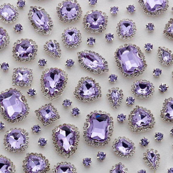 Diamantes De Imitacion Para Coser, 100 Pcs Formas Mixtas- 06 0