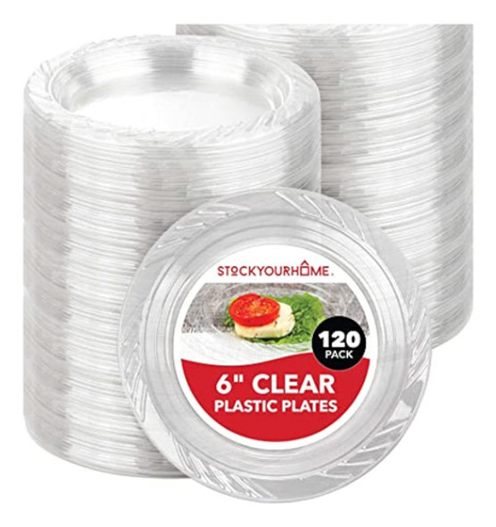 Stock Your Home Platos De Postre De Plástico 0