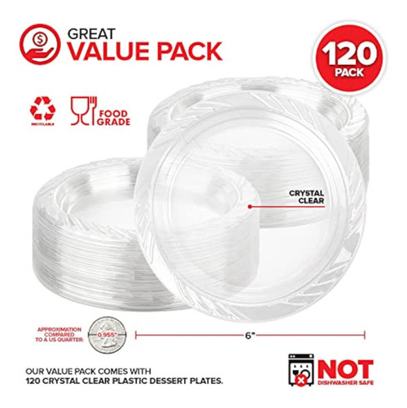 Stock Your Home Platos De Postre De Plástico 1