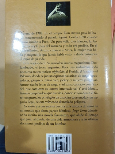 Libro:la Noche Que Me Quieras- Jorge Torres Zavaleta 1