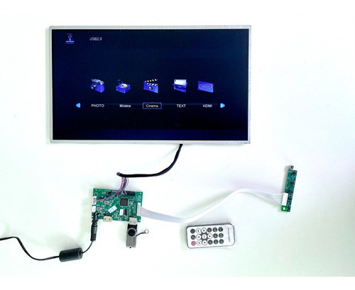 Tela Display 14 Polegadas Hdmi Usb Propaganda Anuncio Bar 0