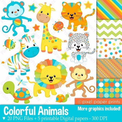 Kit Imprimible Animales De La Selva 4-26 Imágenes Ver Promo 1