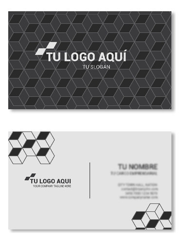 500 Tarjetas Personales Doble Faz Brillo 0