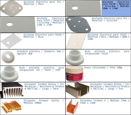 Pack 4x Aislante Electrico To220 Material Silicona Transisto 1