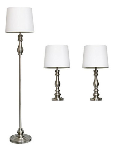 Elegant Designs Lc1015bst Set De 3 Lámparas De Mesa 2 Lámpar 0