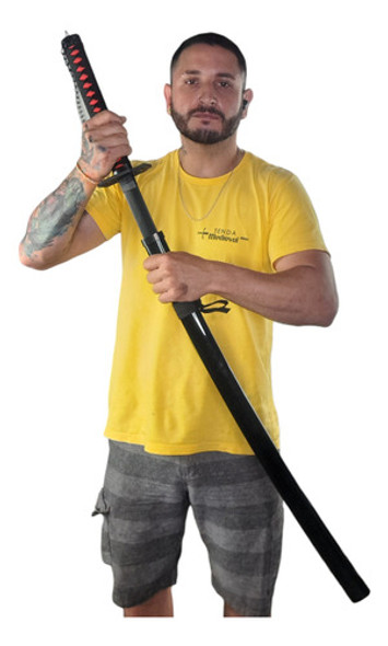 Katana Tensa Zangetsu Bleach Lâmina Bambu Cosplay 1 Katana Tensa Zangetsu Bleach Lâmina Bambu Cosplay 1