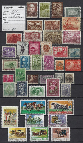 Lote1339 Hungria Lote De 42 Estampillas De Calidad 0