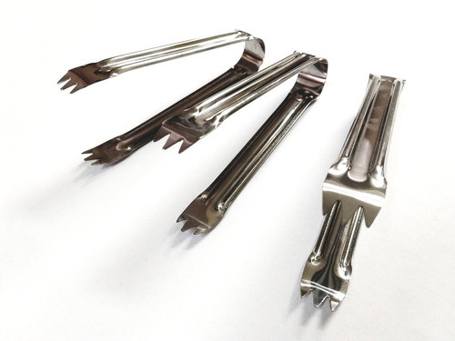Pinça Pegador Para Servir Churrasco Em Inox Kit 3 Unidades 1