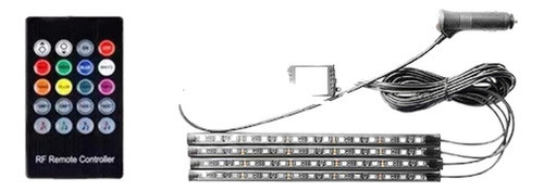 Luces Led Interior Auto 12v Control Remoto Multicolor 4pzas 0