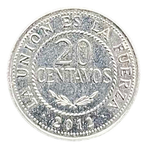Bolivia Plurinacional - 20 Centavos - Año 2012 - Km #215 0