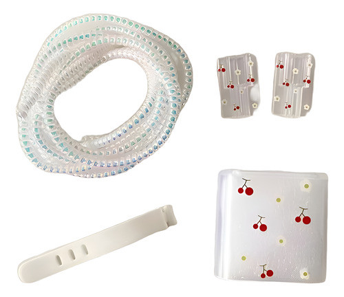 Capa Protetor De Carregador Fonte Cabo Maça Coração Cereja 0