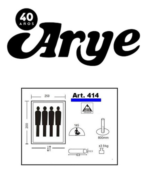 Carpa Arye Autoarmable Para 4 Personas Super Oferta 1