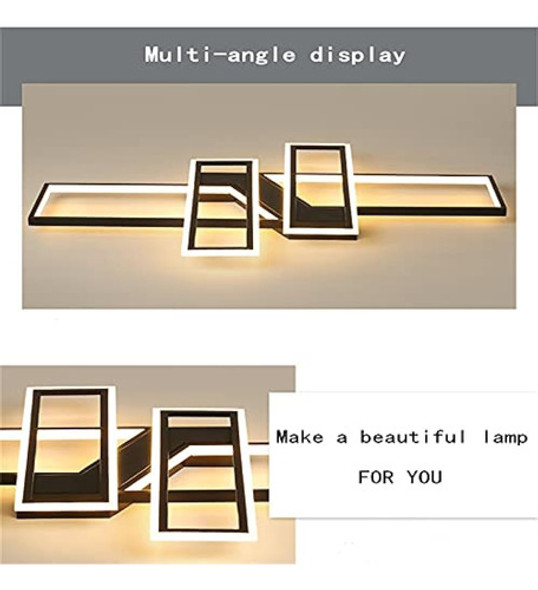 Fbfc Luces De Techo Led Modernas, Candelabro Negro Regulable 1