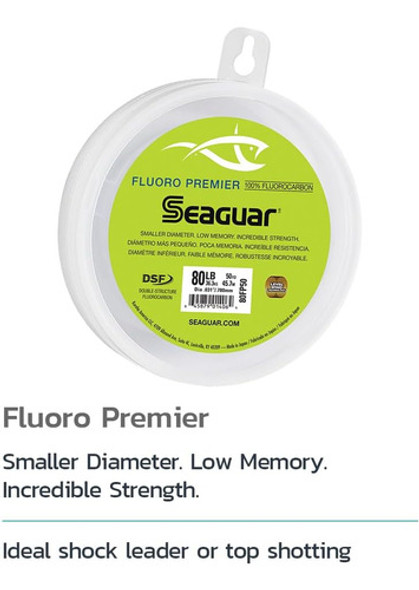 Seaguar Fluoro Premier Línea Fluorocarbono 50yd 80lb 1 Seaguar Fluoro Premier Línea Fluorocarbono 50yd 80lb 1