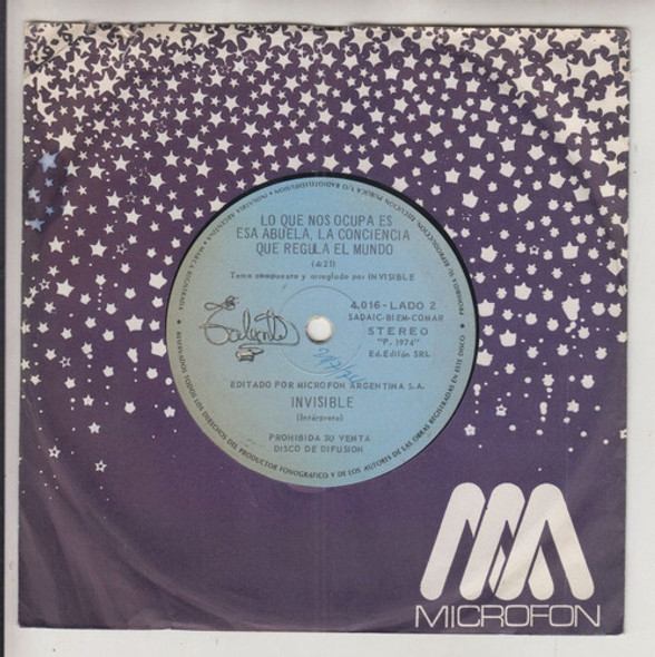 1974 Rock Spinetta Invisible Simple Vinilo Pro Llave Mandala 1