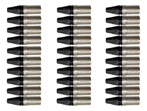 Kit 50 Conectores Xlr Macho De Linha Wireconex 0