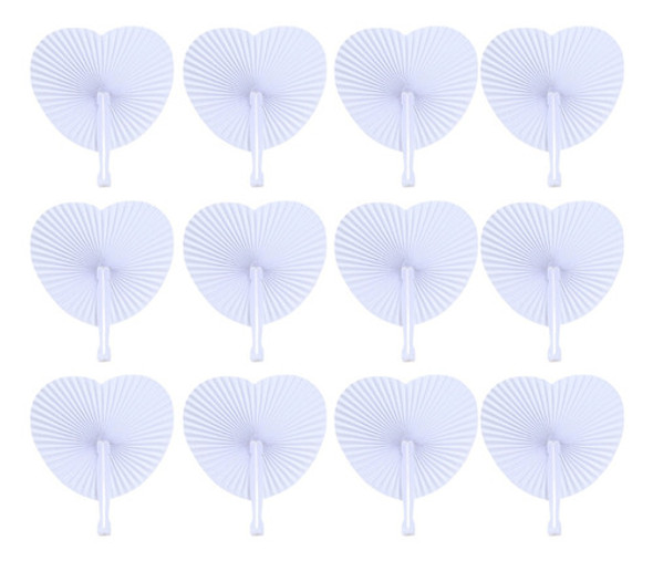 Ventilador Portátil De Papel Em Forma De Coração Wedding Whi 0