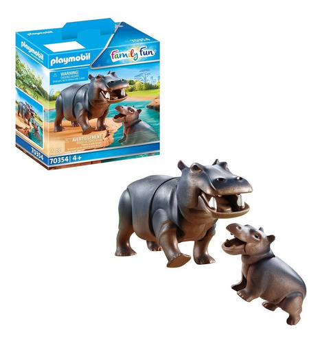 Playmobil 70354 Family Fun Animales Hipopotamo Con Bebes 0