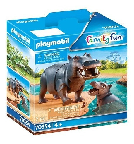 Playmobil 70354 Family Fun Animales Hipopotamo Con Bebes 1