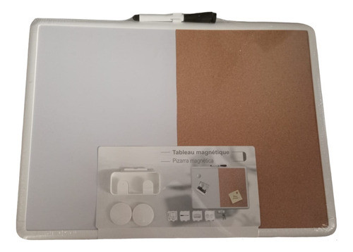 Pizarra Magnetica Combinada 36x48 C/ Imanes Marcador Llavero 0