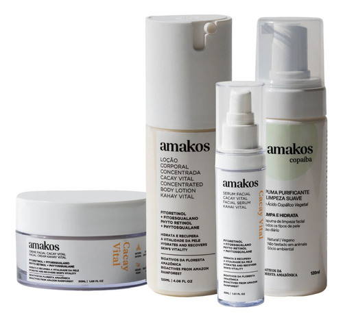 Kit Amakos Linha Cacay Regeneradora Com Espuma De Copaíba 0