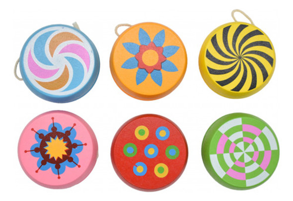 Sorpresitas Para Cumpleaños Yo Yo De Madera X 12 Diseños 1