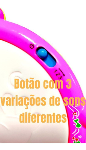 Tambor Com Som E Led Bateria Digital P/ Bebe Infantil 1