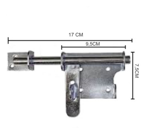 Pasador Tranquera 170 Mm Caja X 12 Un Porta Candado Zincado 1