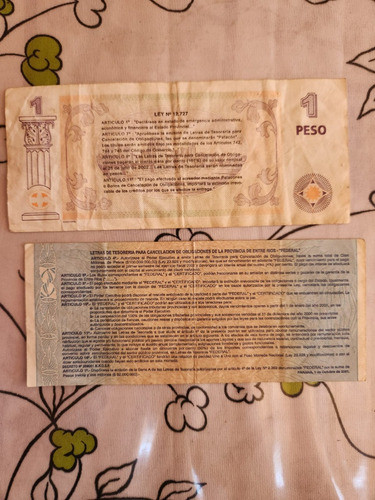 Letras De Tesoreria De Buenos Aires Y Entre Rios 1