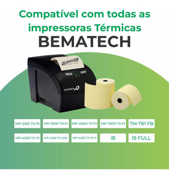 Bobina Térmica 80mmx30m Bematech Para Pdv Marpax 30un 1