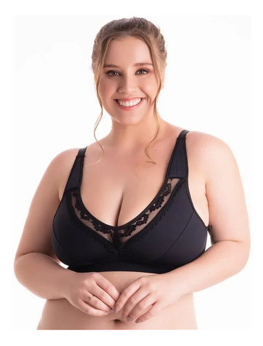 Sutien / Soutien Plus Size Top Con Bretel Ancho Acolchonado 0