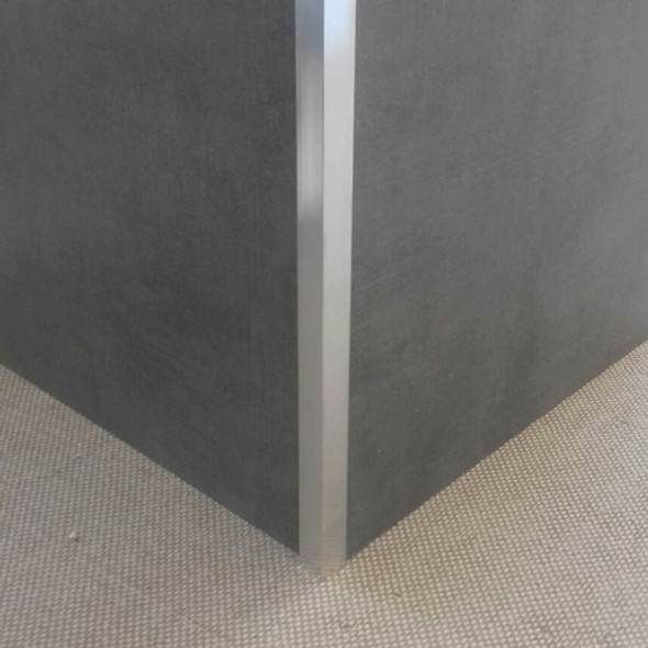 Tapacanto De Aluminio Cromo Natural 16x16 Cod. 1909 1