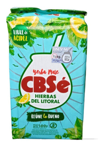 Yerba Mate Cbsé Hierbas Del Litoral De 500g Pack 10u 0