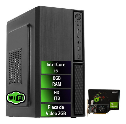 Computador Cpu Pc I5 8gb Hd 1tb Placa De Vídeo 2gb Wi-fi 0