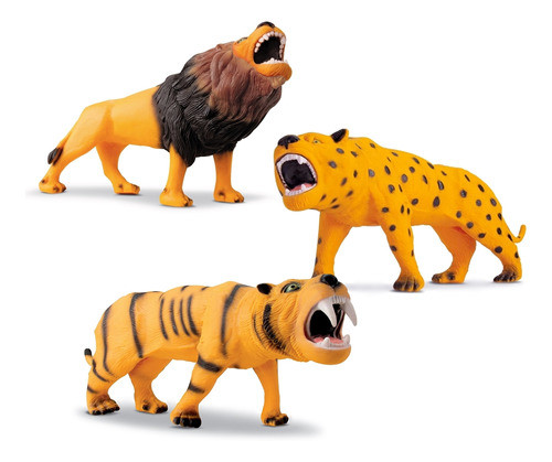Kit Coleção 3 Animais Zoológico Infantil - Bee Toys 0